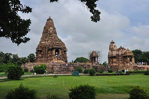 Monuments-  Khajuraho Temples (Madhya Pradesh) - Kandariya Mahadev Temple, built in AD 1025-50 at Khajuraho, Madhya Pradesh, India. by Anil