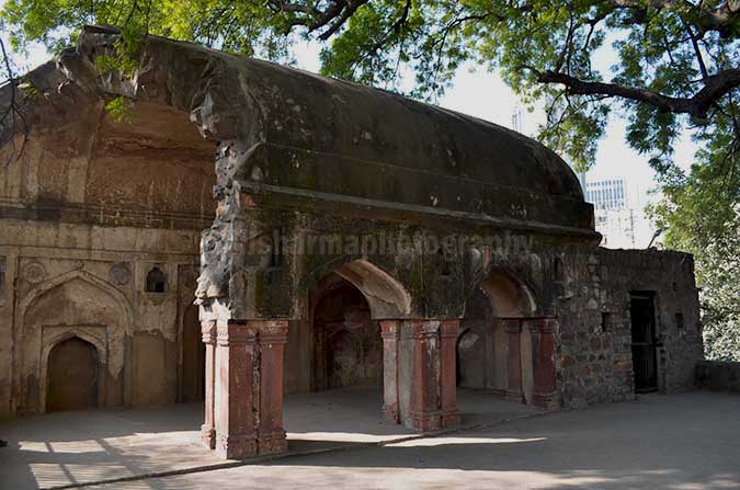 Monuments: Agrasen ki Baoli or Stepwell at New Delhi - At the top of this boali, there is a huge Neem tree and next to it are the ruins of a mosque belong to Tughlaq period. by Anil