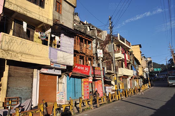 Travel- Nainital (Uttarakhand) - Nainital, Uttarakhand, India- November 13, 2015: Houses and shops at Tallital, Nainital, Uttarakhand, India. by Anil