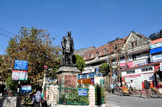 Travel- Nainital (Uttarakhand) - Nainital, Uttarakhand, India- November 11, 2015: Statue of Pt. Govind Ballalbh Pant, (freedom fighter and one of the architects of modern India) at Riksha Stand, Mallital, Nainital, Uttarakhand, India. by Anil