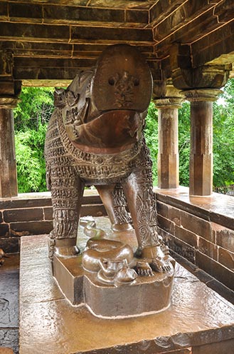 Monuments-  Khajuraho Temples (Madhya Pradesh) - Varaha or Boar statue (Vishnu vehicle) at Varaha temple the third incarnation of Siva- Varaha shrine 900-925 CE/AD. by Anil