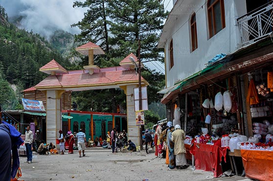Travel- Gangotri (Uttarakhand) - Gangotri, Uttarakhand, India- June 14, 2013: Main Enterence gate of Gangotri town at Gangotri, Uttarkashi, Uttarakhand, India. by Anil