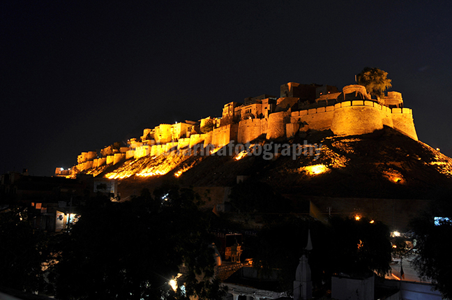 Festivals- Jaisalmer Desert Festival, Rajasthan - The Beauty of Jaisalmer fort in night. by Anil
