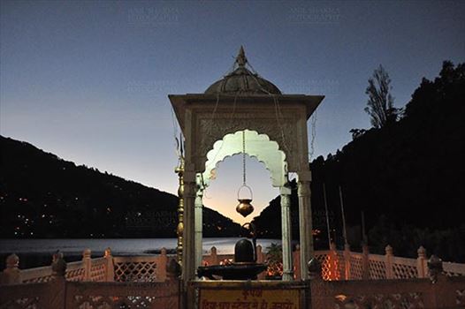 Travel- Nainital (Uttarakhand) - Nainital, Uttarakhand, India- November 11, 2015: Shivling at Naina Devi Temple, the temple devoted to Maa Naina Devi is situated right on Naini Lake near Flat at Mallital, Nainital, Uttarakhand, India
