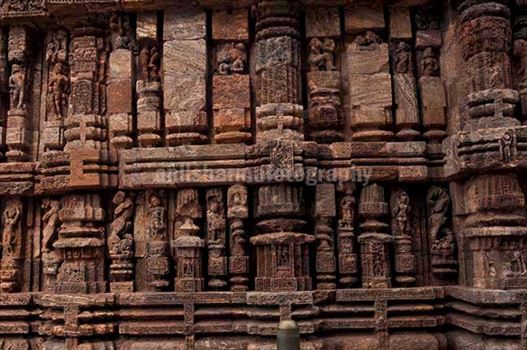 Monuments- Sun Temple Konark (Orissa) - One of the highly ornate carved wheels of Sun temple at Konark, Orissa, India.