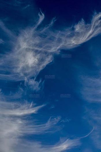 Clouds over Lansdowne, Uttarakhand, India- November 24, 2016: Dark blue sky with dancing clouds early in the morning over Lansdowne, Uttarakhand, India.