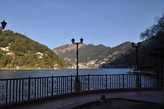 Nainital, Uttarakhand, India- November 11, 2015: View of Naini Lake and Nainital city form Tallital, Nainital, Uttarakhand, India.
